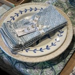 Simmi dusty blue-lautasliinat, 4 kpl 50x50cm, Chamois — kuva 2