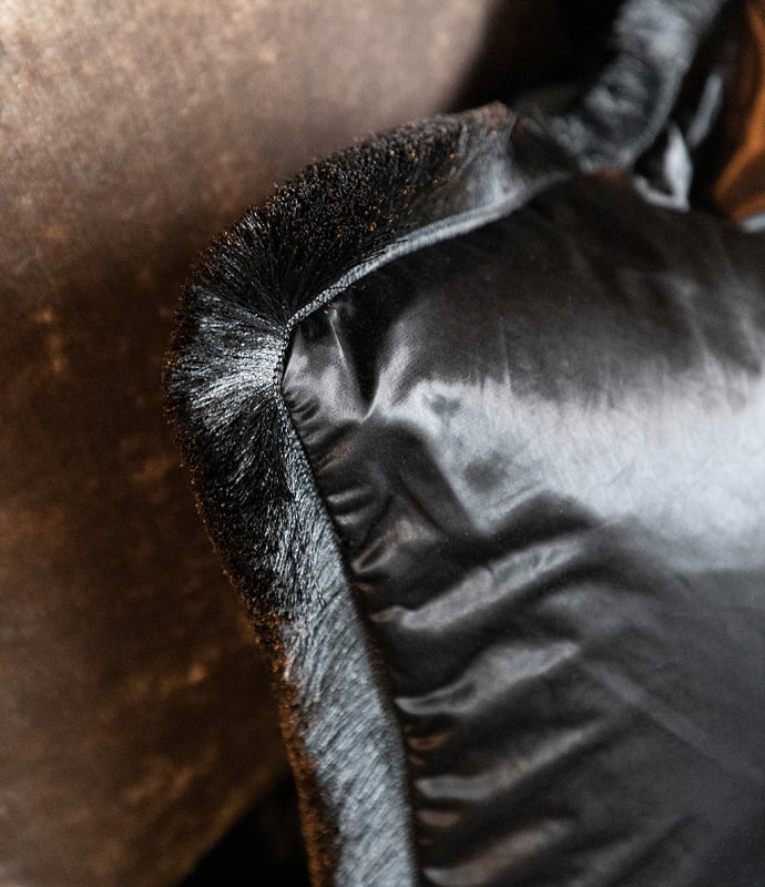 Dorsia black Cushion Cover 50x50 Fringe Artwood 