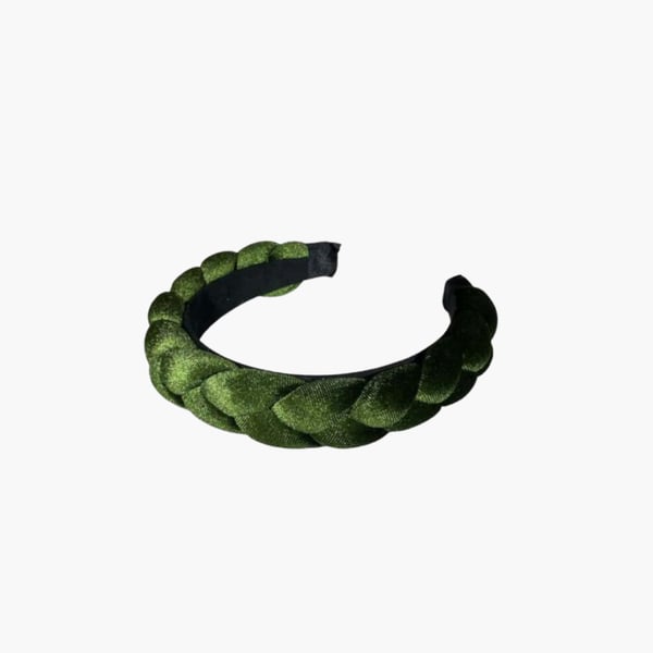 Belle Braided Headband fairway green