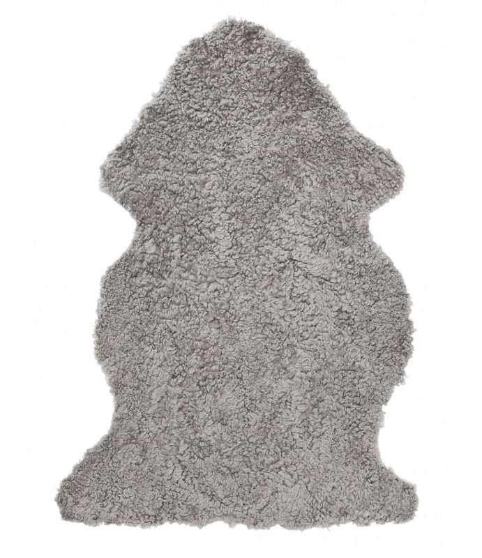 Curly Rug natural grey Skinnville