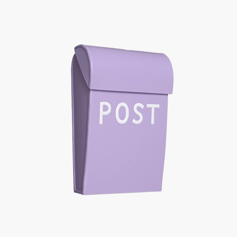 Postilaatikko mini lila Bruka Design 
