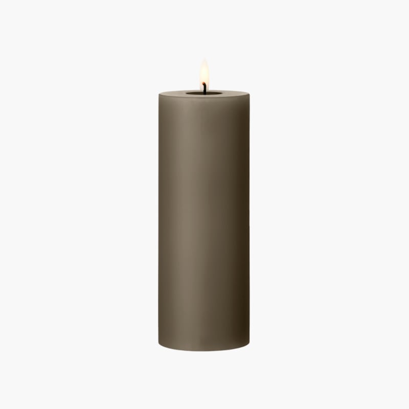 LED Pillar Candle 7,5x20 caviar Ester & Erik 