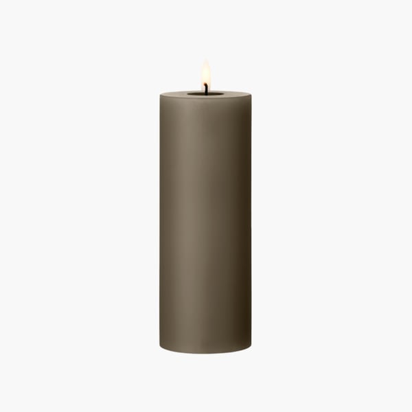 LED Pillar Candle 7,5x20 caviar Ester & Erik 