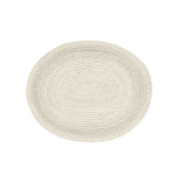 Placemat Braided White Oval, Dixie