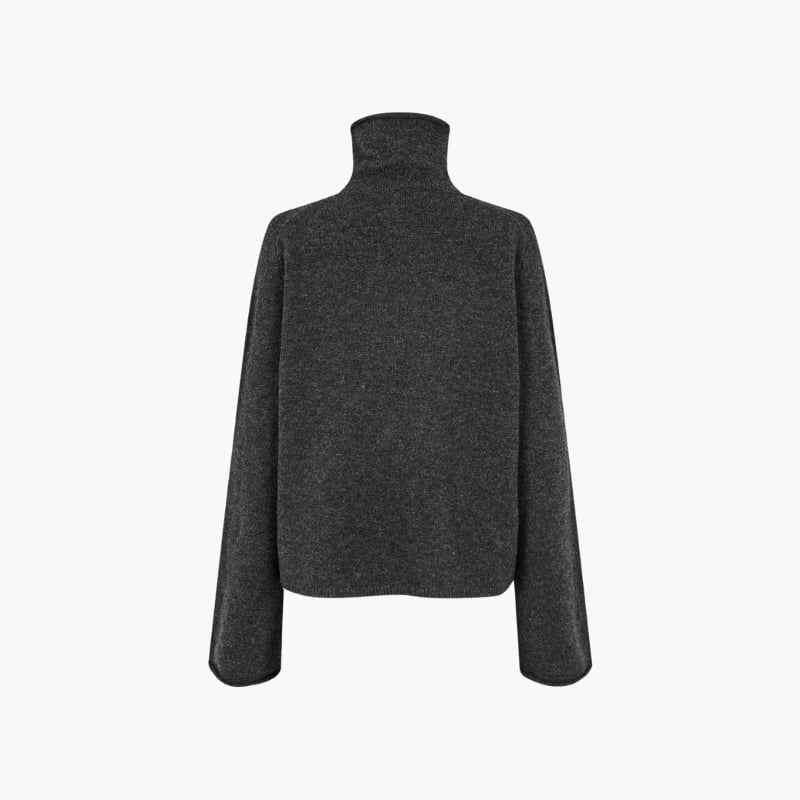Neva Knit T-neck dark grey Second Female  — kuva 2
