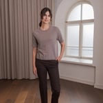 Katea Short Sleeve Cashmere Sweater nougat Original Story  — kuva 1