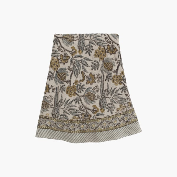 Linen Tablecloth Parrot Round 220 cm blue Chamois 