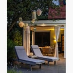 Kullansävyinen aurinkokennolyhty Ikat Jar 30Ø, Lumiz — kuva 3