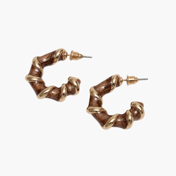 Birgitte-korvarenkaat dark camel, Bow19