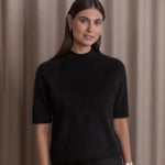 Karliea Mock Neck Brushed Cashmere Sweater black Original Story  — kuva 1