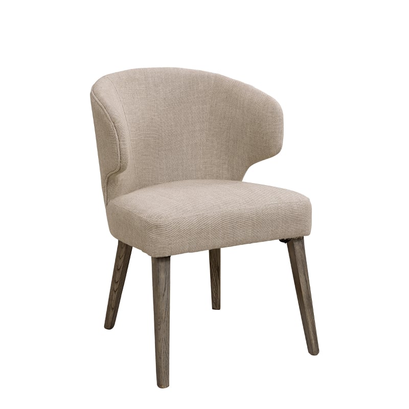 La Vella Dining Chair Linen Sand Artwood