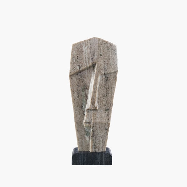 Hera Face Statue patsas beige marble Artwood