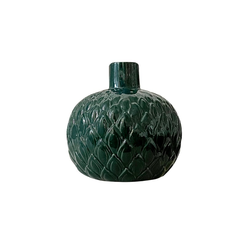 Ceramic Vase dark green 
