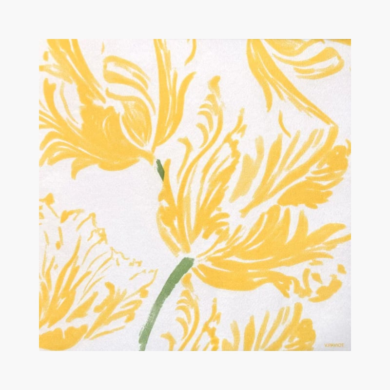 Lautasliina Tulipe Jaune 20 kpl, 40x40 cm, Françoise Paviot