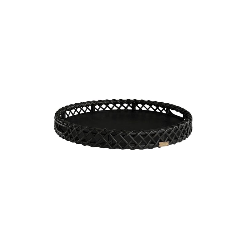 Aspen Tray Round black Artwood