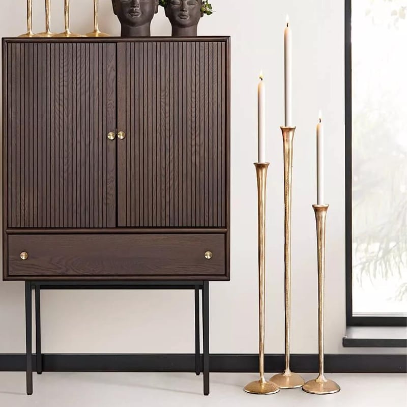 Z Collection Candle Holder Floor M gold Zelected 