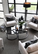 Reeves Coffee Table S/2 black Glass Artwood — kuva 2