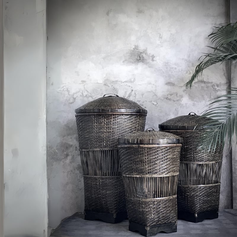 Moi Basket with Lid S brown Noori Objects 