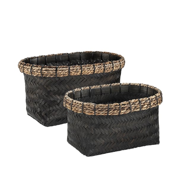 Davao Rectangular Basket  black S Artwood