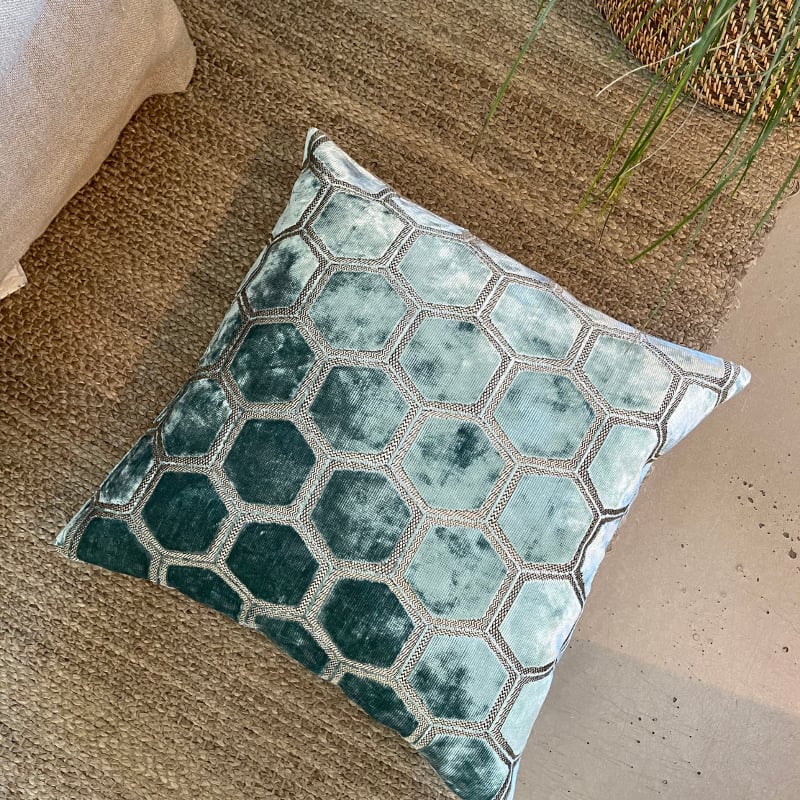 Manipur Cushion Cover 50x50 aqua