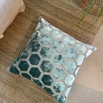 Manipur Cushion Cover 50x50 aqua — kuva 1