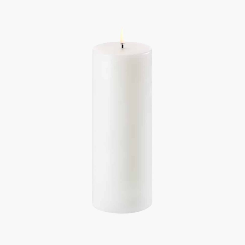 LED Pillar Candle nordic white 7,8x20 Uyuni 