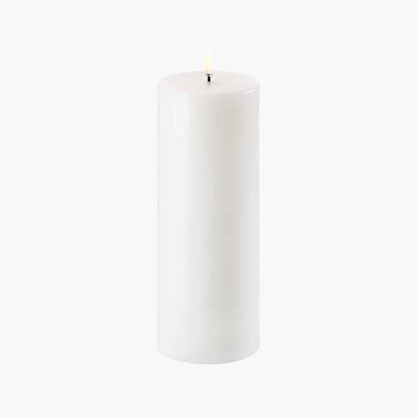 LED Pillar Candle nordic white 7,8x20 Uyuni 