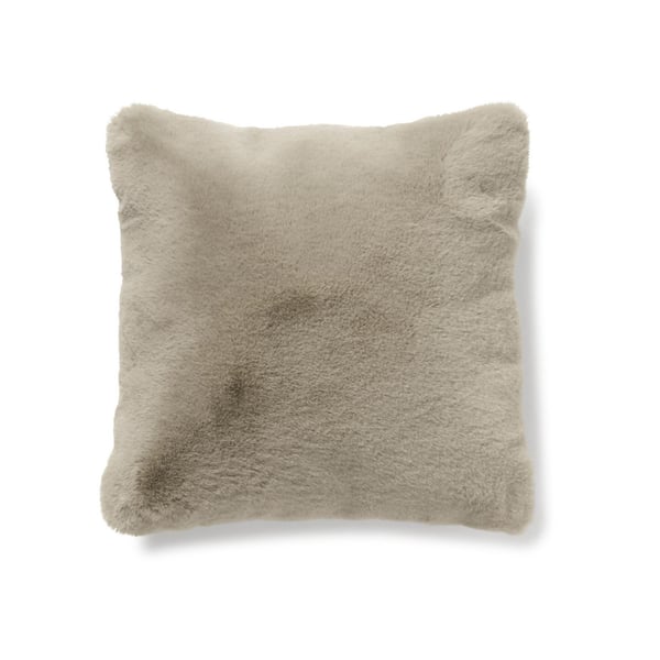 Fluffy Pillow Taupe 45x45, Skinnwille