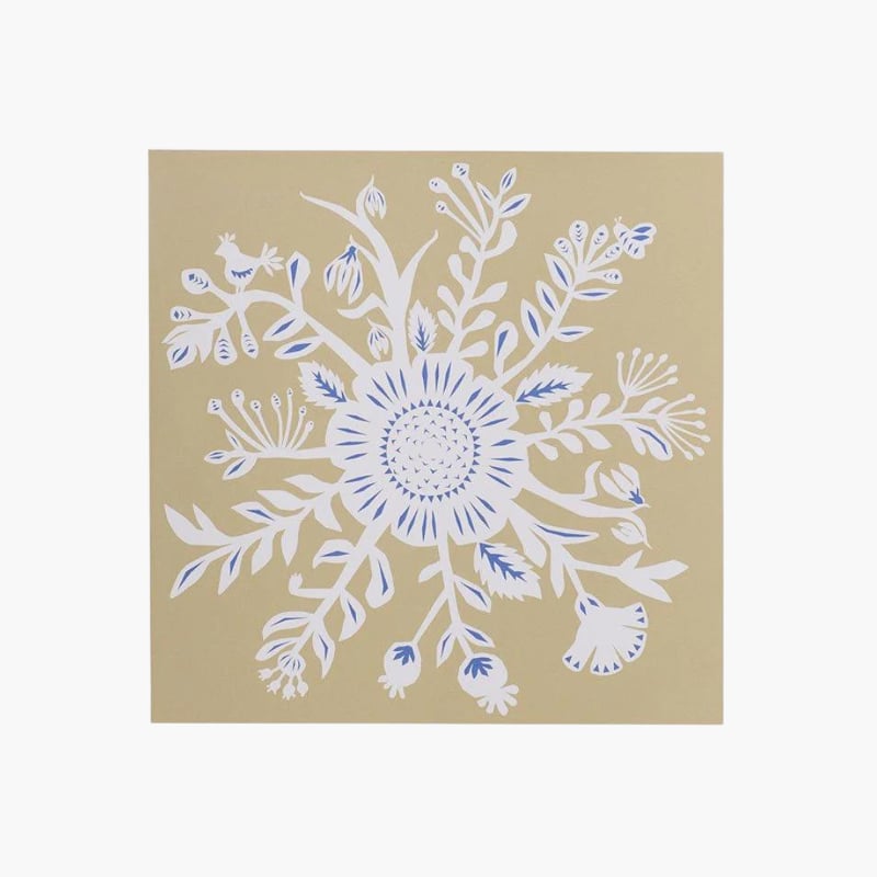 Suuret paperiservetit Flower straw, Bungalow 