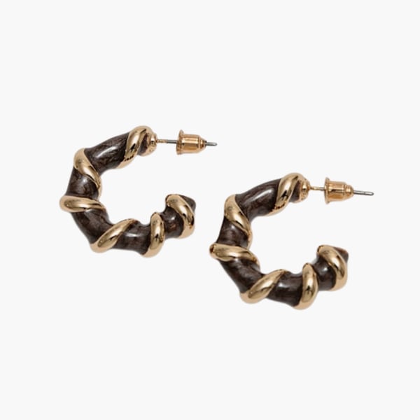 Birgitte-korvarenkaat brown, Bow19