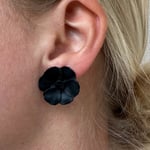 Flower Small Earrings black  — kuva 2