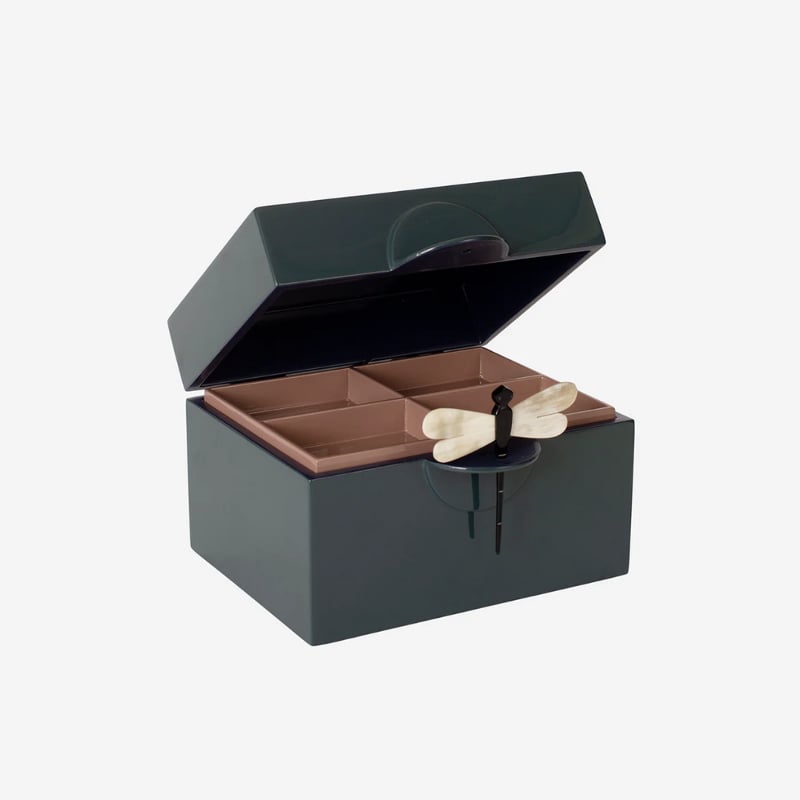 Box with Dragonfly B dark green Oi Soi Oi  — kuva 2