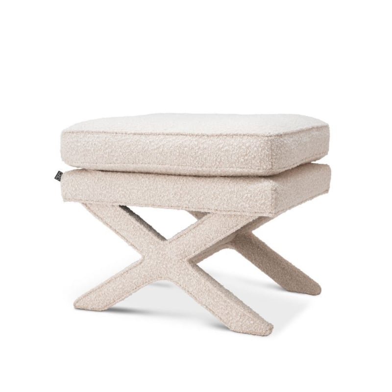 Stool Cordoba boucle cream Eichholtz 
